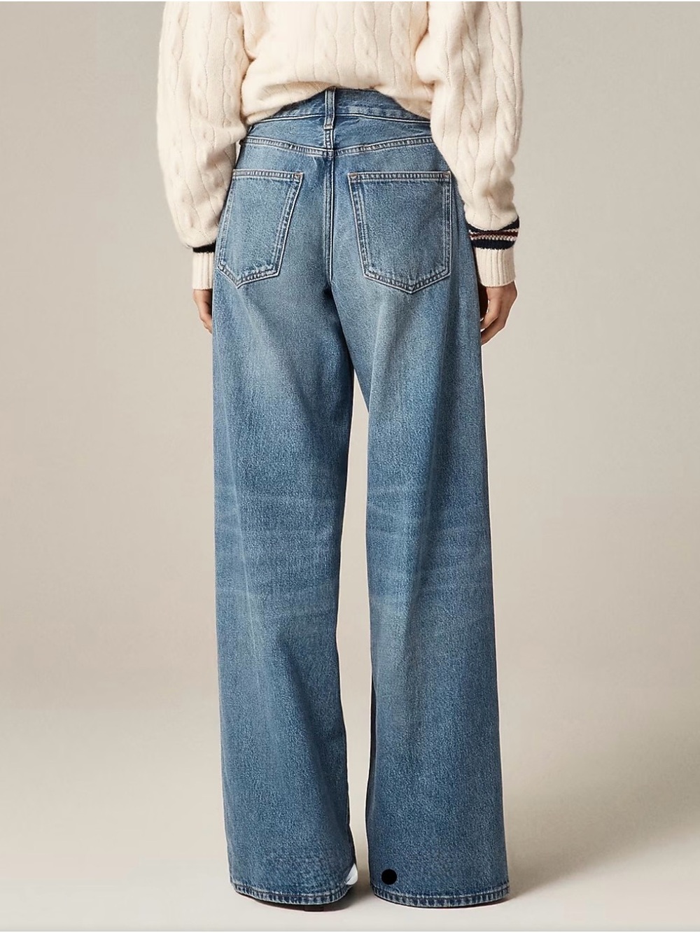 J Crew Mid-Rise Super Wide Women’s Jeans in Bangkok Wash - Size 32 - Picture 4 of 12